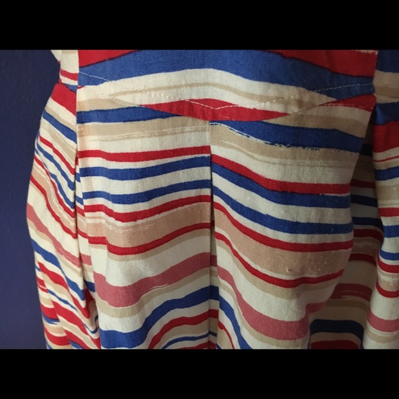 Red white blue striped pinup summer sundress nautical 50s preppy mod rockabilly - Picture 8 of 12